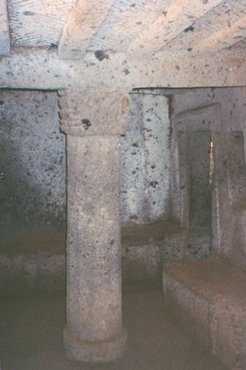 tomb with column